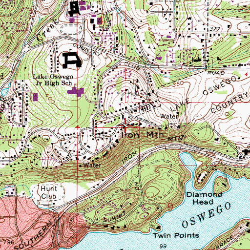 Topographic Map of Iron Mountain, OR