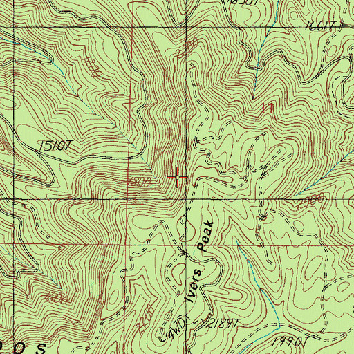 Topographic Map of Ivers Peak, OR