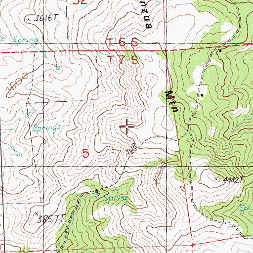 Topographic Map of Kinzua Mountain, OR