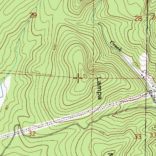 Topographic Map of Lampa Mountain, OR