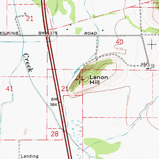 Topographic Map of Lenon Hill, OR