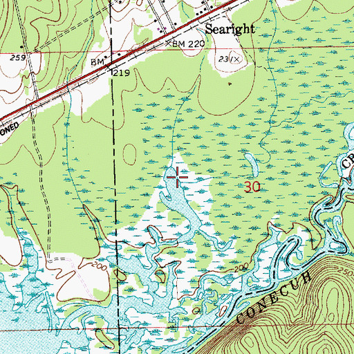 Topographic Map of Bear Creek, AL