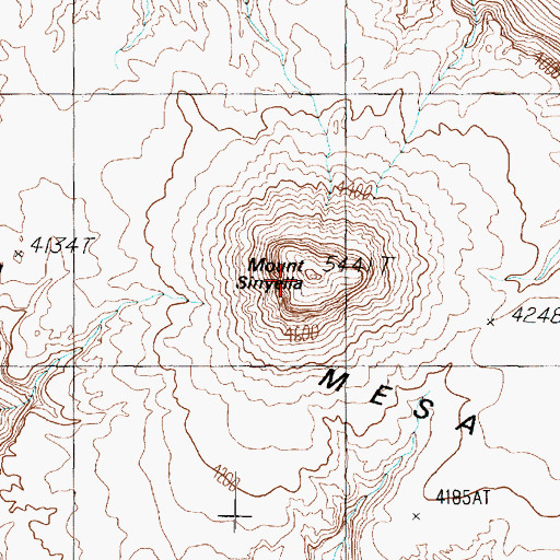 Topographic Map of Sinyella Mesa, AZ