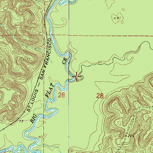Topographic Map of Bear Creek, AL