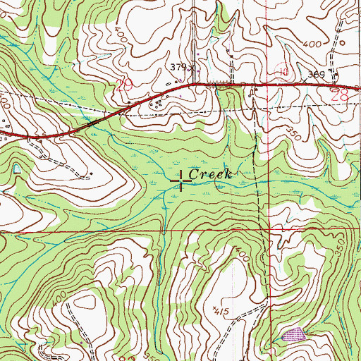 Topographic Map of Bear Creek, AL