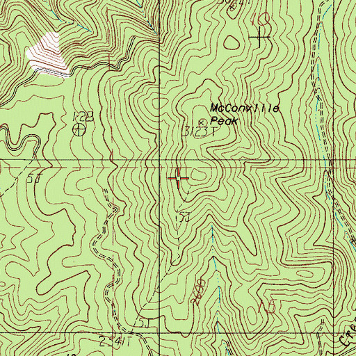 Topographic Map of McConville Peak, OR