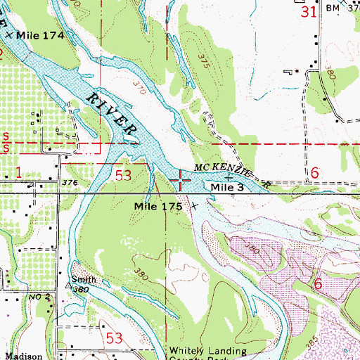 Topographic Map of McKenzie River, OR