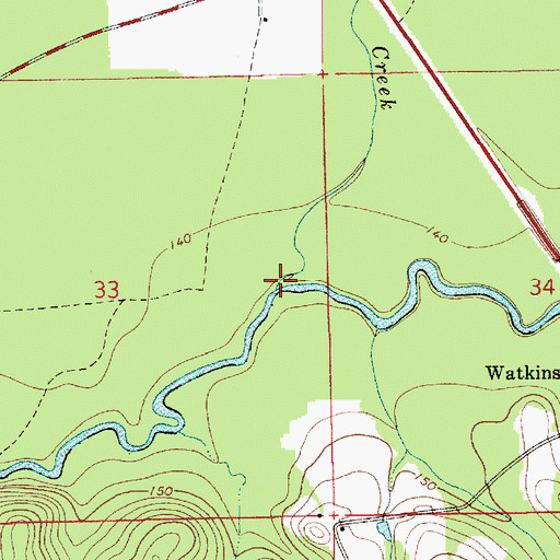 Topographic Map of Bear Creek, AL