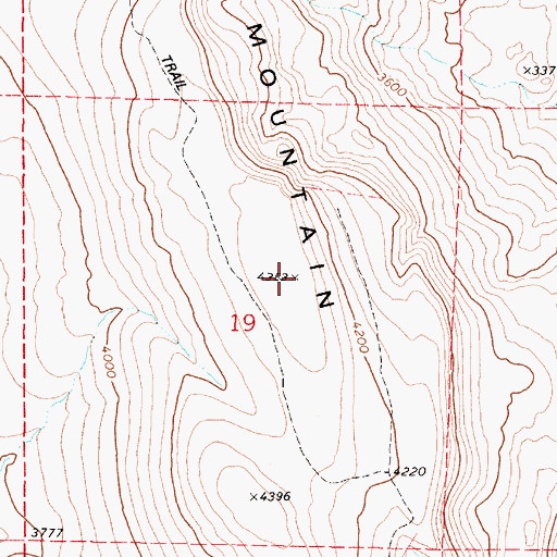 Topographic Map of Meeker Mountain, OR