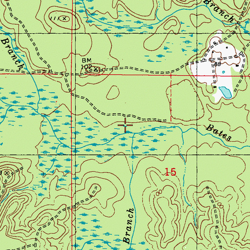 Topographic Map of Bear Creek, AL