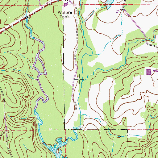 Topographic Map of Bear Creek, AL