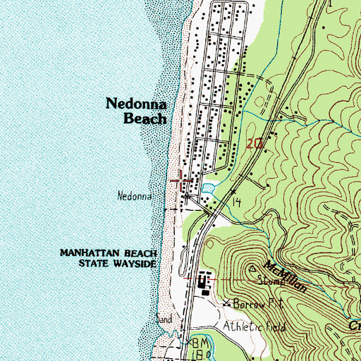 Topographic Map of Nedonna Beach, OR