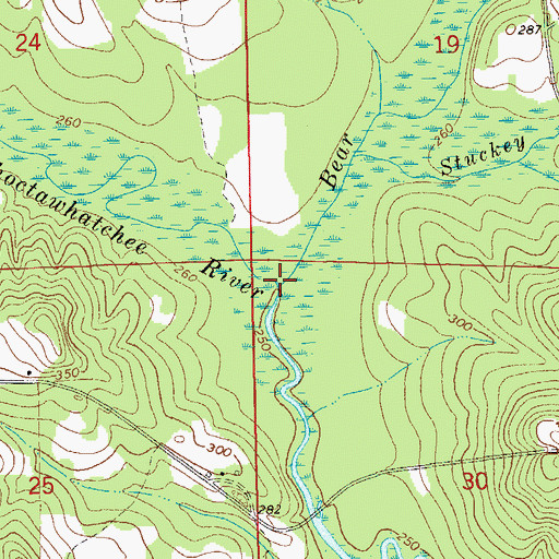 Topographic Map of Bear Creek, AL