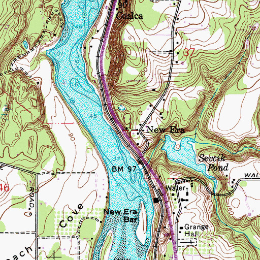 Topographic Map of New Era, OR