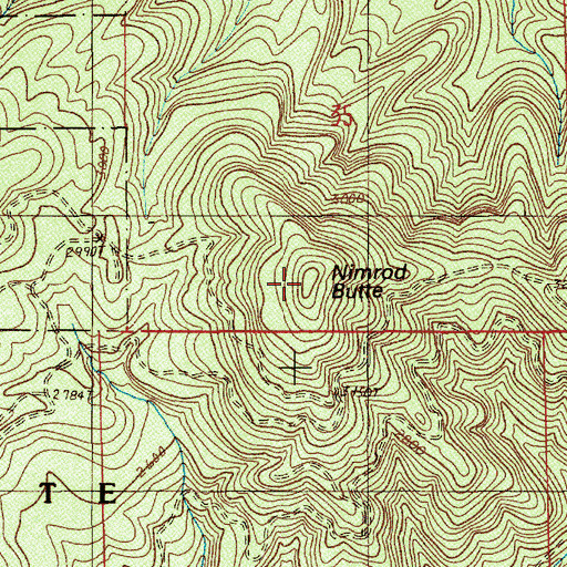 Topographic Map of Nimrod Butte, OR