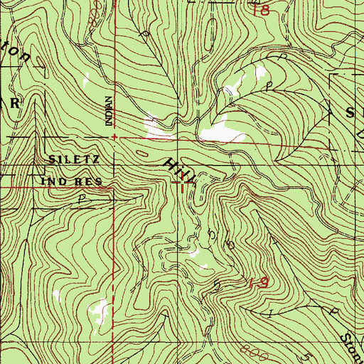 Topographic Map of Norton Hill, OR