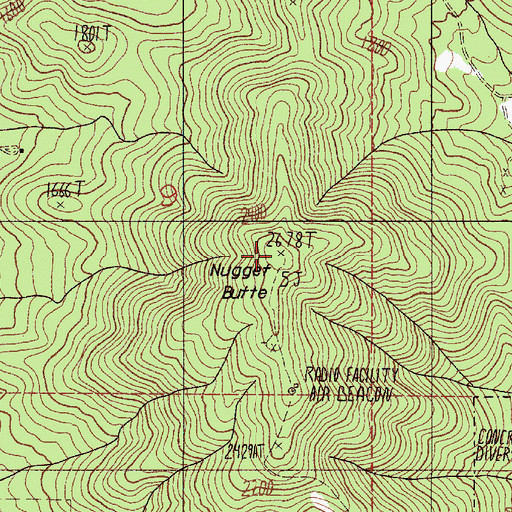 Topographic Map of Nugget Butte, OR