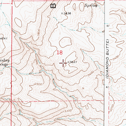 Topographic Map of Owyhee Breaks, OR