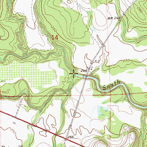 Topographic Map of Bear Creek, AL