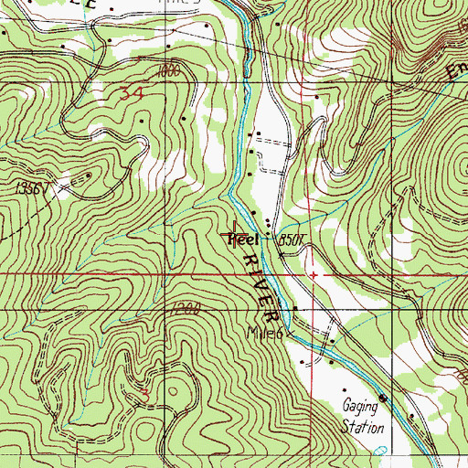 Topographic Map of Peel, OR