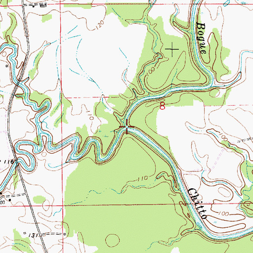 Topographic Map of Bear Creek, AL