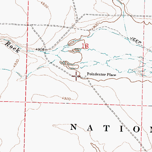 Topographic Map of Poindexter Place, OR