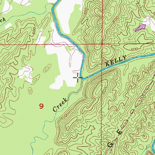 Topographic Map of Bear Creek, AL