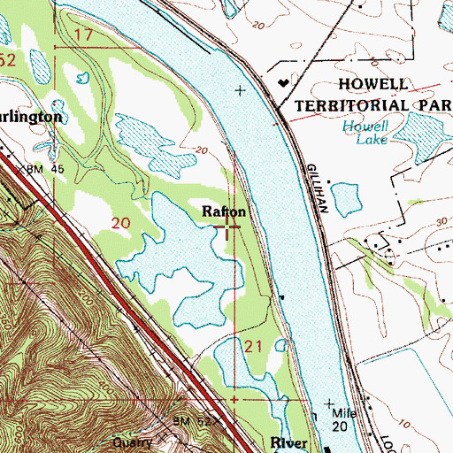 Topographic Map of Rafton (historical), OR