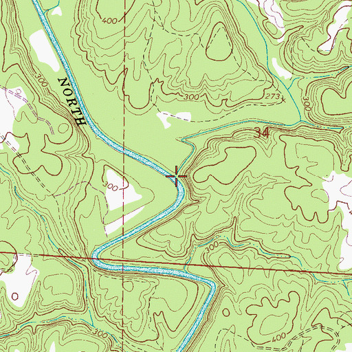 Topographic Map of Bear Creek, AL