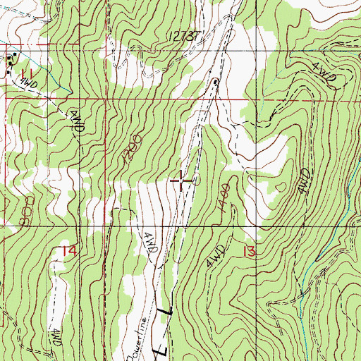 Topographic Map of Red Hill, OR