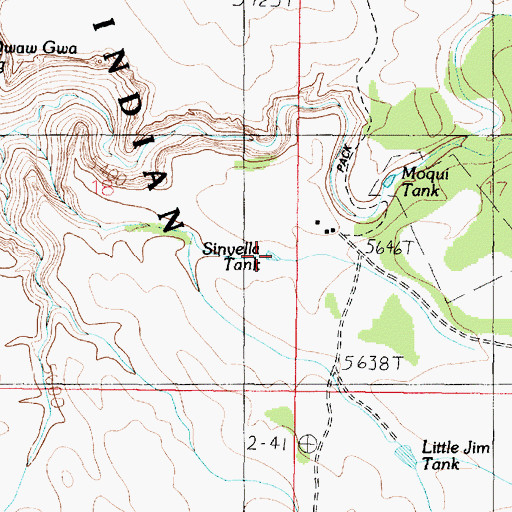 Topographic Map of Sinyala Tank, AZ