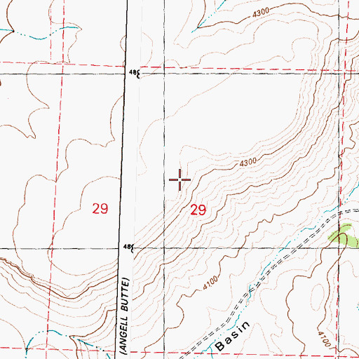 Topographic Map of Ryegrass Table, OR