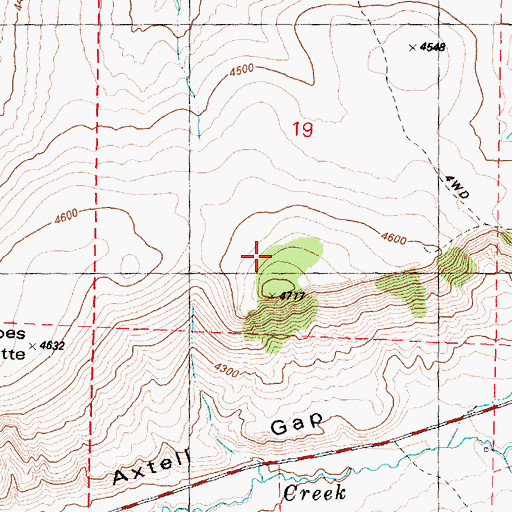 Topographic Map of Shaw Table, OR