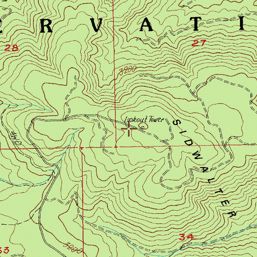 Topographic Map of Sidwalter Buttes, OR