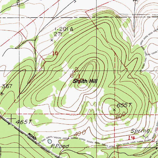 Topographic Map of Smith Hill, OR