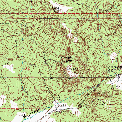 Topographic Map of Snake Hill, OR