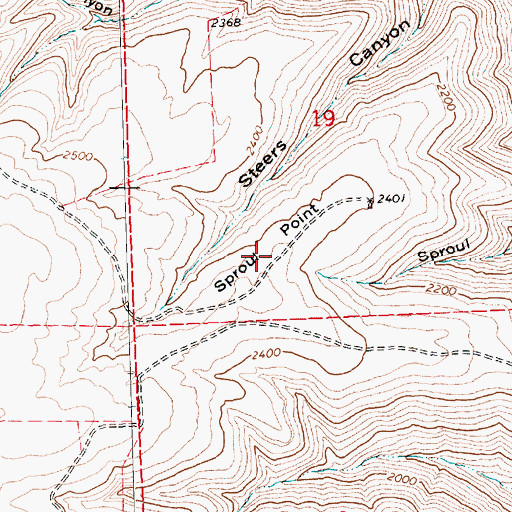 Topographic Map of Sproul Point, OR