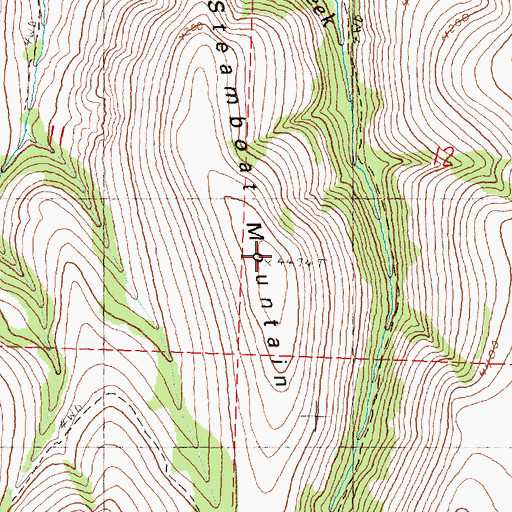 Topographic Map of Steamboat Mountain, OR