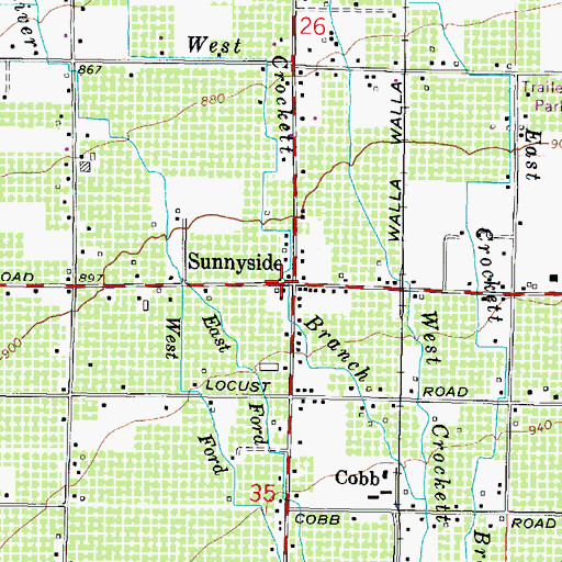 Topographic Map of Sunnyside, OR