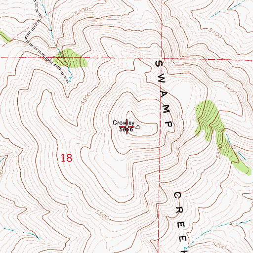 Topographic Map of Swamp Creek Buttes, OR