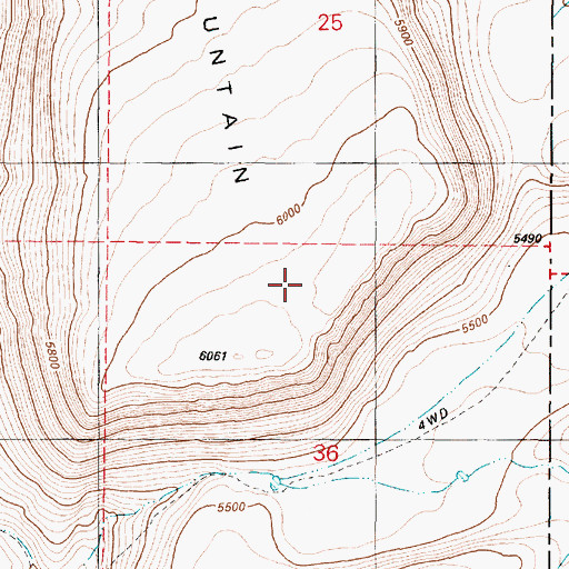 Topographic Map of Table Mountain, OR