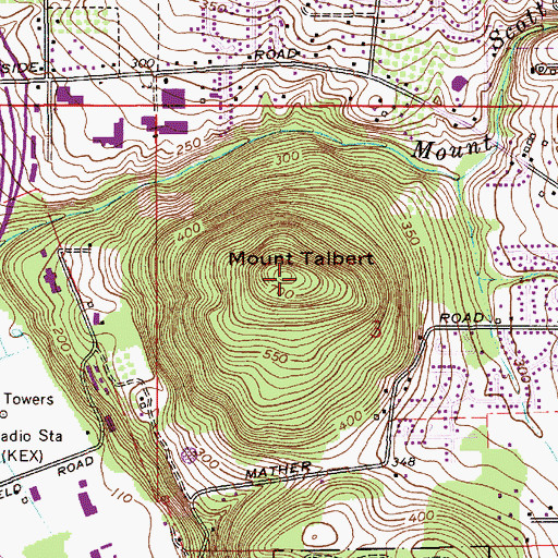 Topographic Map of Mount Talbert, OR
