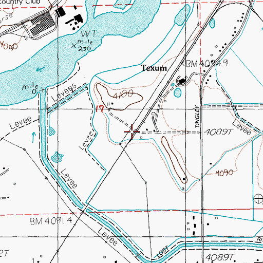 Topographic Map of Texum (historical), OR