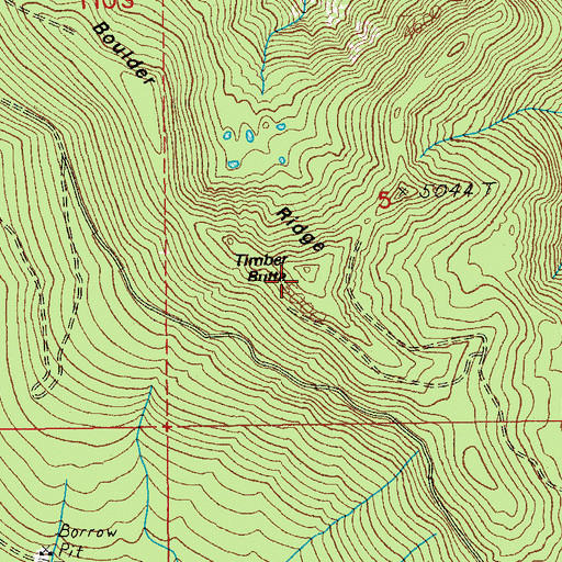 Topographic Map of Timber Butte, OR