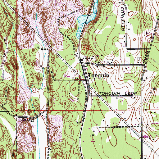 Topographic Map of Tonquin, OR