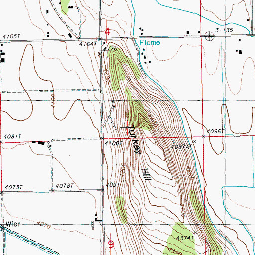 Topographic Map of Turkey Hill, OR