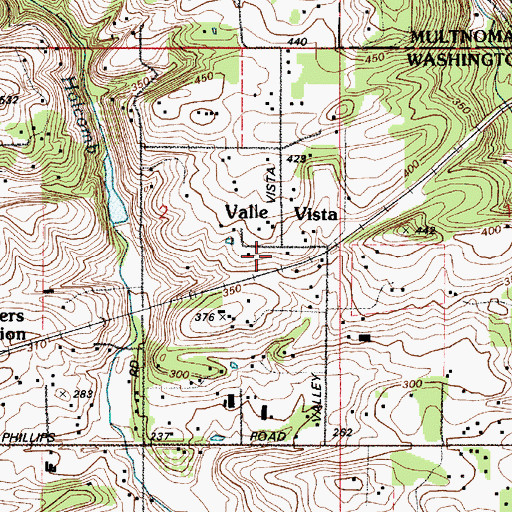 Topographic Map of Valle Vista (historical), OR