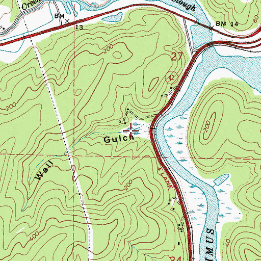 Topographic Map of Wall Gulch, OR