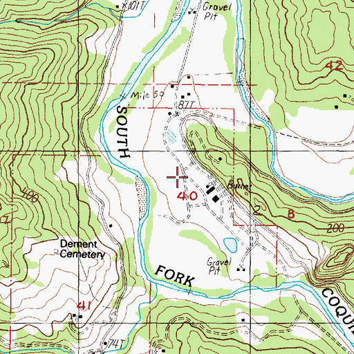 Topographic Map of Warner (historical), OR