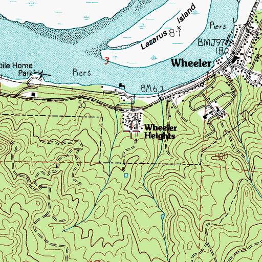 Topographic Map of Wheeler Heights, OR